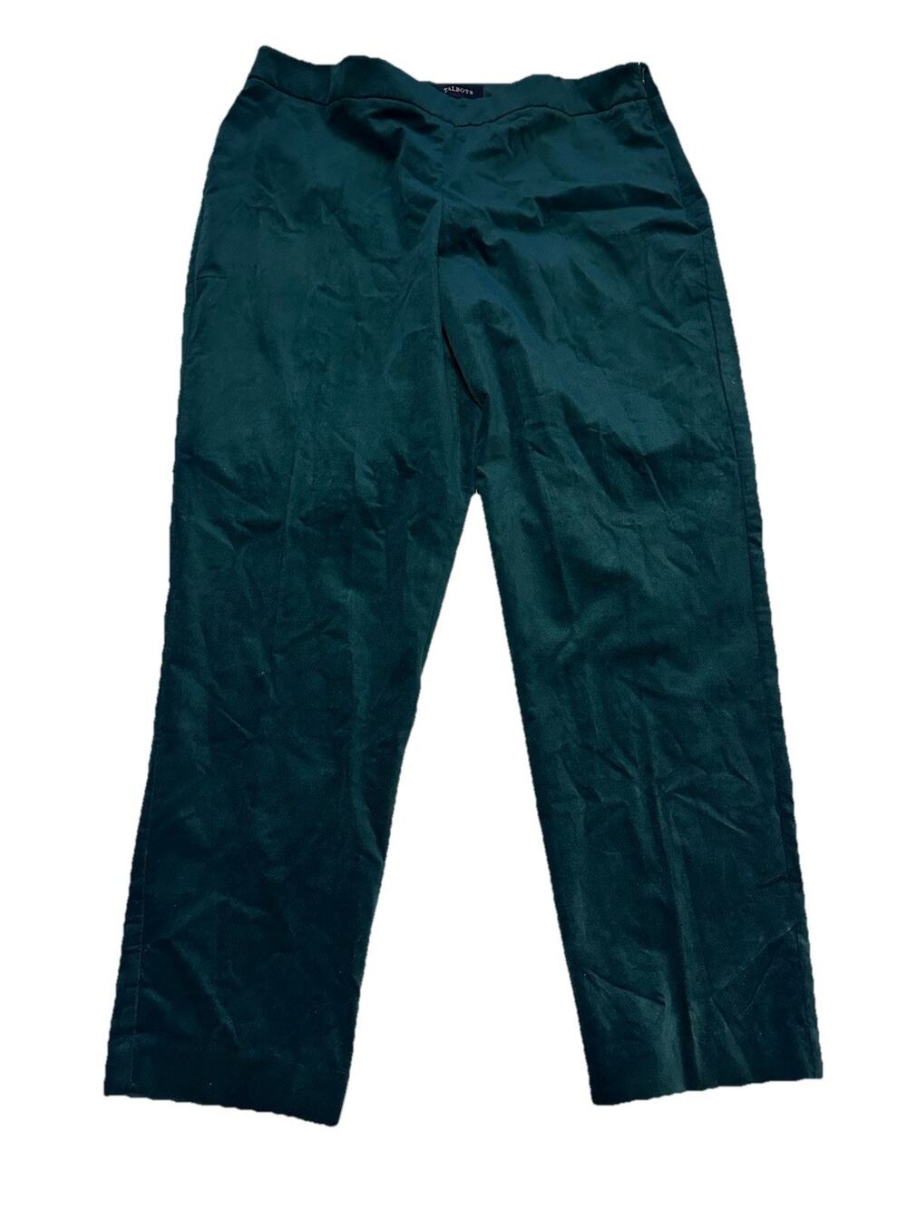 Talbots Women’s Green Velvet Trousers Pants Holiday Christmas 16 Curvy New